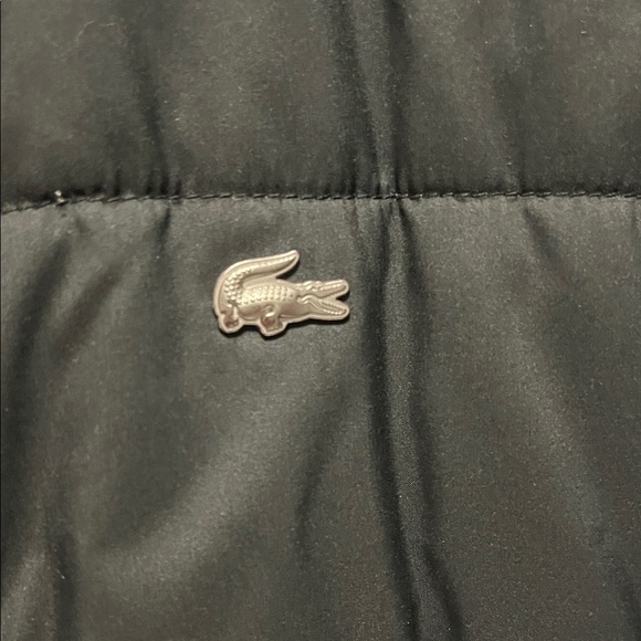 LACOSTE Vintage Devanlay Women's Black Puffer Coat Pink Lining size 38/Small - Picture 5 of 16